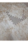 Eva/yer Matı, Puzzle Halısı/üzeri Kadife Kumaş Kaplı/23x23cm'den 25 Parça/toplam 1.10 M2/açık Vizon