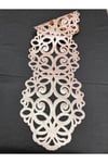 KADİFE RUNNER/100X33CM/ARKASI SUNİ DERİ KAPLI/MASA RANIRI