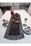 KADİFE RUNNER/100X33CM/ARKASI SUNİ DERİ KAPLI/MASA RANIRI