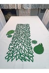 KADİFE RUNNER/100X33CM/ARKASI SUNİ DERİ KAPLI/MASA RANIRI