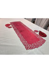 KADİFE RUNNER/100X33CM/ARKASI SUNİ DERİ KAPLI/MASA RANIRI