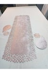 KADİFE RUNNER/100X33CM/ARKASI SUNİ DERİ KAPLI/MASA RANIRI