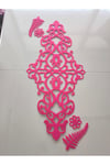 KEÇE RUNNER, 97CMX45,5CM, (2 YAPRAK MOTİFİ,2 ÇİÇEK MOTİFİ HEDİYE), MASA RUNNERI,3MM