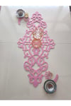 KEÇE RUNNER, 97CMX45,5CM, (2 YAPRAK MOTİFİ,2 ÇİÇEK MOTİFİ HEDİYE), MASA RUNNERI,3MM