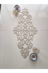 KEÇE RUNNER, 97CMX45,5CM, (2 YAPRAK MOTİFİ,2 ÇİÇEK MOTİFİ HEDİYE), MASA RUNNERI,3MM