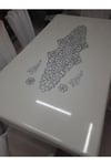 Runner / 1 Adet Masa Ranırı /125cmx40cm/ Işıltılı Lux/ 4 Parça Kahve Sunumluğu Hediye.../simli Gümüş