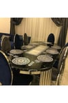 Runner / Amerikan Servis / Sofra Sunum Takımı / 25 Parça / 8 Kişilik / Suni Deri / Gold /
