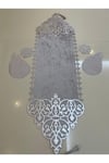 Runner/1 Adet/100x31cm/kadife/üzeri Varak Işlemeli/2 Adet Lale,2 Adet Çiçek Motifi Hediye