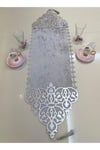 Runner/1 Adet/100x31cm/kadife/üzeri Varak Işlemeli/2 Adet Lale,2 Adet Çiçek Motifi Hediye