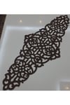 Runner(100cm)/ Suni Deri/masa Örtüsü/siyah/ 4 Parça Kahve Sunumluğu Hediye