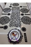 Runner/amerikan Servis Sofra Sunum Takımı/s. Deri/19 Parça/altın