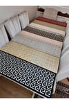 Runner/masa Örtüsü/sehpa Örtüsü/5 Parça/s.deri/gümüş