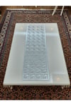 Runner/masa Örtüsü/sehpa Örtüsü/5 Parça/s.deri/gümüş