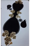 Runner/masa Örtüsü/sehpa Örtüsü/kadife/126cm Lik/5 Parça/vizon/gold