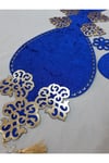 Runner/masa Örtüsü/sehpa Örtüsü/kadife/126cm Lik/5 Parça/vizon/gold
