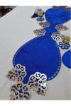 Runner/masa Örtüsü/sehpa Örtüsü/kadife/126cm Lik/5 Parça/vizon/gold