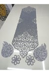 Runner/masa Ranırı/120cmx30cm/ışıltılı Lux/simli Gümüş/4 Parça Kahve Sunumluğu Hediye/
