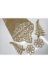 Runner/masa Ranırı/120cmx30cm/ışıltılı Lux/simli Gold/4 Parça Kahve Sunumluğu Hediye/