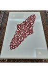 Runner/ranır/s.deri/100x40cm/suni Deri/kırmızı