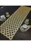 S.deri Işıltılı Lux Runner.5 Parçadır,1 Adet Runner(32x99cm) Ve 4 Parça Kahve Sunumluğu.