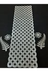 S.deri Işıltılı Lux Runner.5 Parçadır,1 Adet Runner(32x99cm) Ve 4 Parça Kahve Sunumluğu.