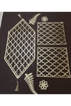 S.deri Zigon Örtüsü/y.odası Örtü Seti, 3 Parça/altın/1 Adet 70cm33cm Runner/2 Adet 33x32cm Suppla.