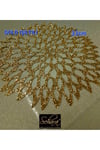 Sehpa Örtü Seti/ 1ad (60CM)lik Orta Sehpa Runnerı,3 Ad.(33CM)zigon Örtüsü/toplam 4 Parça/simli Gold