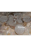 Sehpa Örtü Seti/2 Parçalı Orta Sehpa Runnerı (60CM 1 AD) /33cm Lik3 Zigon Örtüsü/s.deri/simli Gümüş