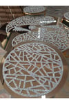 Sehpa Örtü Seti/2 Parçalı Orta Sehpa Runnerı (60CM 1 AD) /33cm Lik3 Zigon Örtüsü/s.deri/simli Gümüş