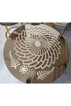 Sehpa Örtü Seti/siyah Suni Deri/1 Ad 60cm Orta Sehpa Runnerı, 3 Ad 33cm Zigon Örtüsü