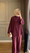 bordo önden yırtmaçlı takım