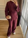 bordo önden yırtmaçlı takım