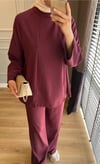 bordo önden yırtmaçlı takım