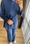 lacivert önden bağlamalı takım