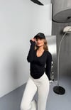 Buzzy Parmak Geçmeli V Yaka Body