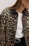 Leopar Desenli Gabardin Ceket