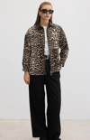 Leopar Desenli Gabardin Ceket