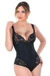 Arias Closet Siyah MI Emay 2947 Dantelli Agraflı Body Korse