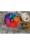 6 Adet Gerbera Çiçeği Desenli Leke Tutmaz Gardenya Kumaş Dijital Baskı Koketyl Sunum Peçetesi