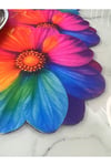 6 Adet Gerbera Çiçeği Desenli Leke Tutmaz Gardenya Kumaş Dijital Baskı Koketyl Sunum Peçetesi