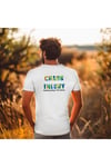 ERKEK BASKILI TİŞÖRT - CHAOS THEORY YAZILI, RELAXED FIT/HUBERY