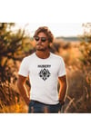 ERKEK GÖĞÜS BASKILI TİŞÖRT - GÖZ SEMBOLÜ DESENLİ | RELAXED FIT/ HUBERY