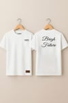 ERKEK SIRT BASKILI TİŞÖRT - BRIGHT FUTURE YAZILI, RELAXED FIT / HUBERY
