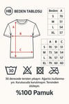 Erkek Tişört - %100 Pamuk - Relaxed Fit - Sırt Baskılı Pusula Desen /hubery