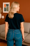 Fil Baskılı Relaxed Fit Tişört– HUBERY