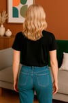 Kadın Beyaz Tişört Baykuş Desenli Relaxed Fit – HUBERY