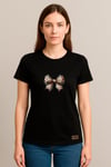 Kadın Relaxed Fit Tişört Leopar Fiyonk Baskılı – HUBERY