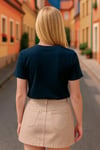 Kadın Tişört Summer Breeze Yazılı Palmiye Baskılı Relaxed Fit – HUBERY