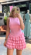 Fırfırlı mini elbise