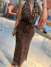 Leopar Desenli Elbise